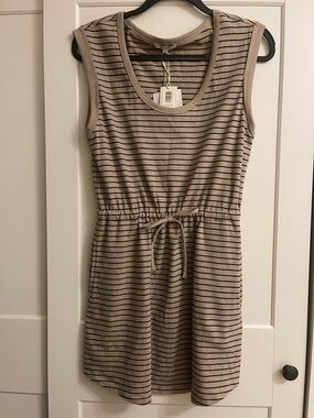 Z Supply Retreat Sleeveless Striped Drawstring Mini Dress